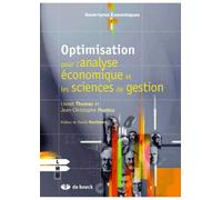 Optimisation pour l'analyse économique et les sciences de gestion