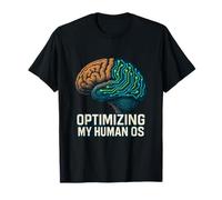 Optimiser Mon système d'exploitation Humain Vintage Tech Brain Circuit Design Art T-Shirt