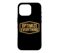 Optimiser Tout Biohacking Biohacker Entrepreneur Devis Coque pour iPhone 16 Pro