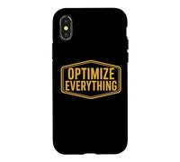 Optimiser Tout Biohacking Biohacker Entrepreneur Devis Coque pour iPhone X/XS