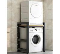 Optimisez l'espace avec cette unité de rangement polyvalente pour lave-linge et sèche-linge - Parfait pour la buanderie, la salle de bain, la cuisine, le balcon - Kit d'empilage pour lave-linge et