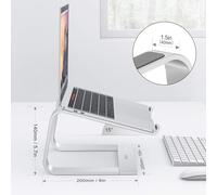 Optimisez votre espace de travail avec ce support ergonomique en aluminium pour ordinateur portable. Son système de ventilation et sa dissipation de
