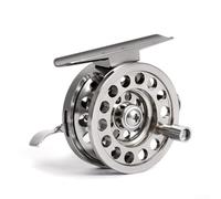 Optimisez votre pêche sur glace avec le moulinet en aluminium pour main droite doté d'un système de libération rapide et d'un rapport de vitesse de 11 (BLD 50 (main droite))