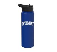 Optimist Optimism Positivity Mindset Attitude Emotions Stainless Steel Insulated Water Bottle