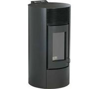 OPTIMO Poêle à granulés rond étanche CRISTO noir 9kW Noir G