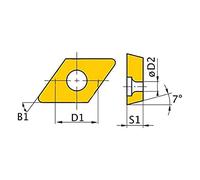 Optimum - 4 plaques de coupe DCMT070204