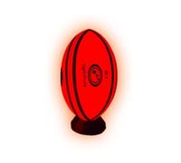Optimum Ballon de rugby LED Glow Taille 5 - Activation par le mouvement avec arrêt automatique | Jeu de nuit durable et résistant à l'eau | Comprend une pompe et des piles de rechange | Marque de