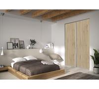 OPTIMUM Kit de 2 Portes de Placard coulissantes, Hauteur 250 cm, Largeur 180 cm, décor chêne Authentique, profils et Rails Gris Inclus