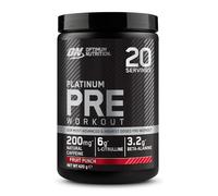Optimum Nutrition Advanced Pre Workout en poudre, Booster d'énergie avec l-Citrulline, Beta-alanine, Caféine et Vitamines B12 et B6, Goût Cocktail de fruits, 20 Portions, 420 g