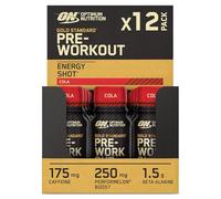 Optimum Nutrition – Boîte Gold Standard Pre-Workout Energy Shot Cola – 12 x 60 ml