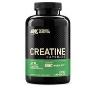 Optimum Nutrition Creatine Capsules avec 2500 mg de créatine monohydrate non aromatisée par portion, complément alimentaire pour une meilleure performance, 100 Portions, 200 gélules