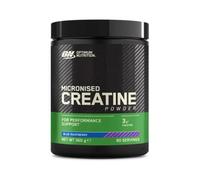 Optimum Nutrition Créatine Micronisée en Poudre, Goût Blue Raspberry, 360g, 80 Doses