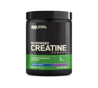 Optimum Nutrition Créatine Micronisée en Poudre, Goût Blue Raspberry, 360g, 80 Doses