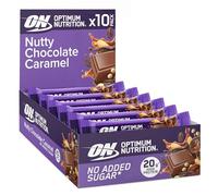 Optimum Nutrition Barre Fruit & Nut Crisp Nutty Chocolat Caramel 10 x 70 g