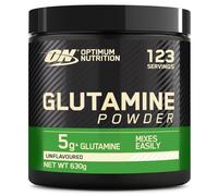 Optimum Nutrition Glutamine en poudre, Acide aminé l-Glutamine en poudre, complément alimentaire pour shake Post et Pre Workout, non aromatisé, 123 portions, 630 g