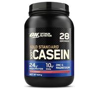 Optimum Nutrition Gold Standard 100% caséine protéine en poudre avec zinc, magnésium et acides aminés, favorise croissance & réparation musculaire de nuit, saveur Délice de Fraise, 28 doses, 924 g