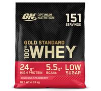 Optimum Nutrition Gold Standard 100% Protéine de lactosérum - Fraise savoureuse - 4,53 kg - 151 doses