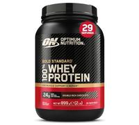 Optimum Nutrition Gold Standard 100% Whey, Protéine en Poudre, Goût Double Chocolat Riche, 899g, 29 Doses, Emballage Peut Varier