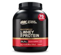 Optimum Nutrition Gold Standard 100% Whey, Protéine en Poudre, Goût Fraise Délicieuse, 2.28kg, 76 Doses