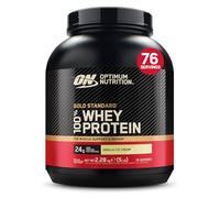 Optimum Nutrition Gold Standard 100% Whey, Protéine en Poudre, Goût Glace à la Vanille, 2.28kg, 76 Doses, Emballage Peut Varier
