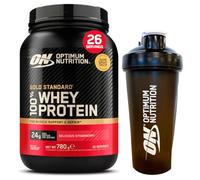 Optimum Nutrition Gold Standard 100% Whey Protéines en poudre avec acides aminés Fraise 780g 26 portions + Shaker