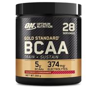 Optimum Nutrition Poudre BCAA Gold Standard Train+Sustain – Framboise & Grenade, 28 doses