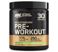 Optimum Nutrition Gold Standard Pre Workout en poudre, boisson énergétique avec créatine monohydrate, bêta-alanine, caféine et vitamines B, complément goût Pomme verte, 30 portions, 330 g