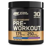 Optimum Nutrition Gold Standard Pre-Workout en Poudre, Boisson Énergétique Goût Blue Raspberry, 330g, 30 Doses
