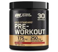 Optimum Nutrition Gold Standard Pre-Workout en Poudre, Boisson Énergétique Goût Fruit Punch, 330g, 30 Doses
