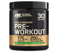 Optimum Nutrition Gold Standard Pre-Workout en Poudre, Boisson Énergétique Goût Kiwi, 330g, 30 Doses