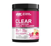 Optimum Nutrition Isolat de protéines Clear Whey + Poudre de collagène, Pomme & Framboise 240 g (10 portions)