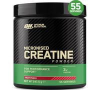 Optimum Nutrition – Créatine micronisée en poudre – Goût Fruit Punch – 247,5 g (55 doses)