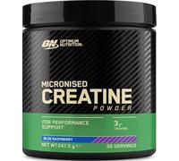 Optimum Nutrition – Créatine micronisée en poudre – Goût Blue Raspberry – 247,5 g (55 doses)