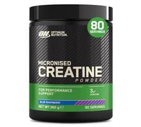 Optimum Nutrition – Créatine micronisée en poudre – Goût Blue Raspberry – 360 g (80 doses)