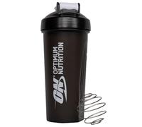 Optimum Nutrition ON Shaker avec boule de mélange en acier inoxydable, sans BPA et sans DEHP, passe au lave-vaisselle, noir, 600 ml