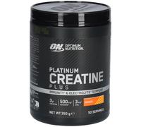 Optimum Nutrition – Créatine en poudre Platinum Créatine Plus – Goût orange – 350 g (50 doses)