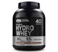 Optimum Nutrition Platinum Hydro Whey, Isolat de whey protéine hydrolysée en poudre avec acides aminés essentiels, glutamine et BCAA, goût Chocolat au lait, 40 portions, 1,6 kg