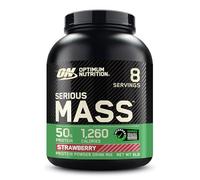 Optimum Nutrition Serious Mass Gainer en Poudre, Goût Fraise, 2.73kg, 8 Doses