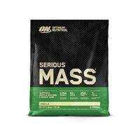 Optimum Nutrition Serious Mass Poudre de Protéine Gain de Masse Hautement Calorique avec 25 Vitamines et Minéraux, Créatine Monohydrate et Glutamine, Saveur Vanille, 16 Portions, 5.45 kg
