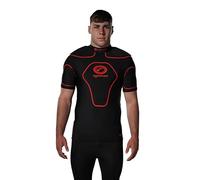 Optimum Origin Epaulières de Rugby Homme, Noir/Rouge, S