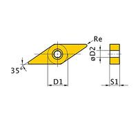 Optimum RNMG1605MO Lot de 5 plaques de coupe
