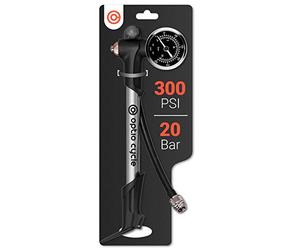 Optio Cycle Pompe Haute Pression VTT - Pompe Amortisseur VTT avec Manomètre pour Suspension & Fourche Velo | Compatible Fox, RockShox, Manitou