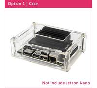 Option 1 Nvidia Jetson Nano 2GB Kit de développement boîtier acrylique coque transparente Support ventilateur de refroidissement pour Jetson Nano 2GB carte