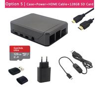 Option 5 Argon NEO framboise Pi 4 boîtier en aluminium coque en métal coulissant couverture magnétique refroidissement passif silicium dissipateur thermique pour RPi modèle 4B