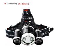 Option A-No Zoom - Litwod-Lampe Frontale Xm-L À 3 Led Avec Fonction Zoom, Lampe Torche Alimentée Par Piles 18650 Rechargeables, T6, 2303rez70