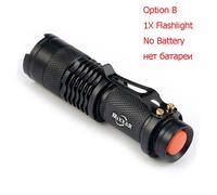 Option B Lampes de poche portables à LED pour camping et chasse, lampe torche, lanterne, militaire, police, veilleuse, ZK20, 3000LM ""Nipseyteko