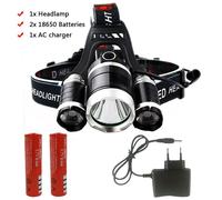 Option B-No Zoom - Litwod-Lampe Frontale Xm-L À 3 Led Avec Fonction Zoom, Lampe Torche Alimentée Par Piles 18650 Rechargeables, T6, 2303rez70