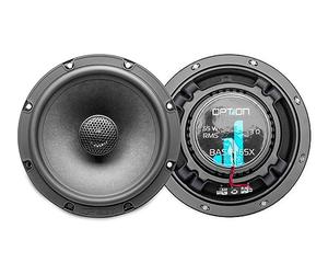 Option Base-165X Enceintes coaxiales pour voiture 16,5 cm 3 ohms 55 W RMS 89 dB pour un son clair dans la voiture
