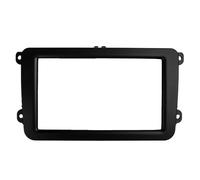 OPTION Façade d'autoradio 2 DIN noir mat pour VW Golf 5, Golf 6, Passat, Caddy, Touran, Tiguan, Polo, EOS, Jetta, Sharan, T5, T6, Scirocco, Amarok, Beetle, Skoda Octavia, Rapid, Fabia, Yeti, Seat Leon