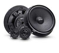 Option Haut-parleur compatible avec VW Caddy V (à partir de 2020) - 16,5 cm - Système de haut-parleur 2 voies - 100 % Plug & Play avec tweeter à dôme en soie de 25 mm